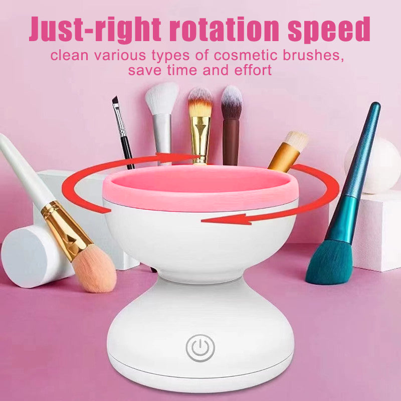 a white device with a pink lid and a pink circle around it