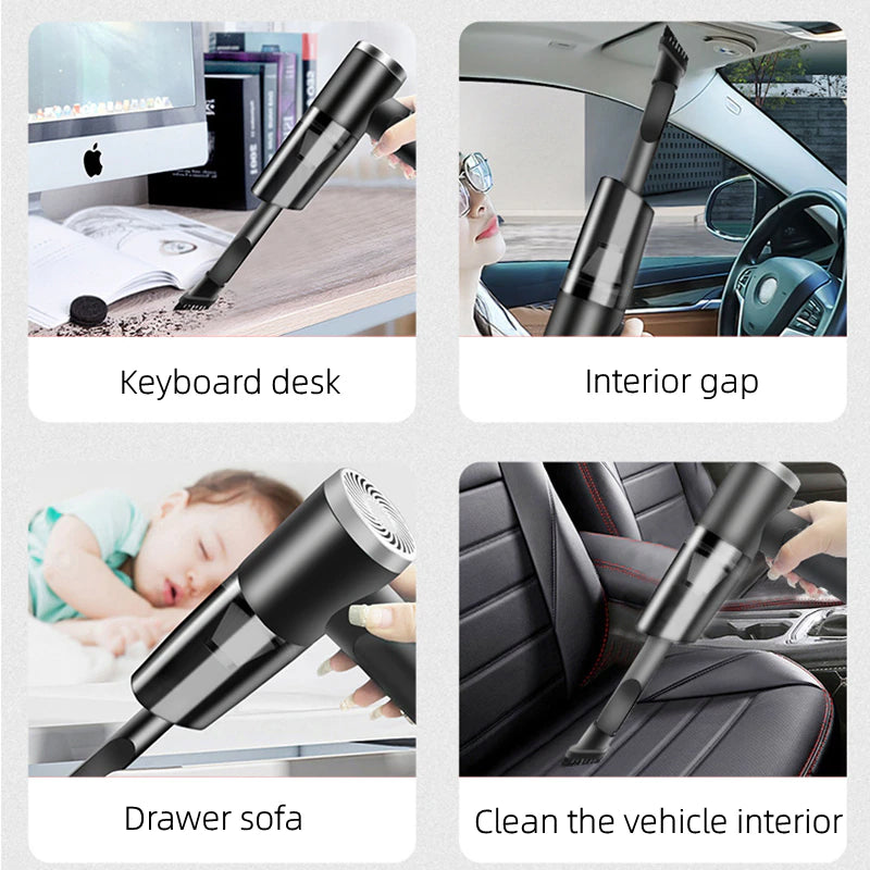 a collage of images of a vacuum cleaner
