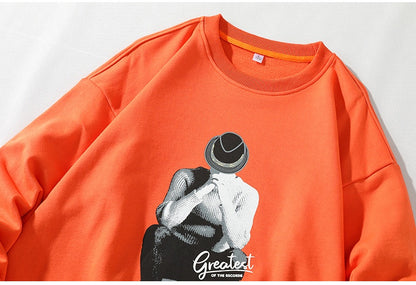 Hoodie Men's Tunic With Round Neck And Loose Sleeves