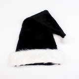 Black or Red Plush Christmas Party Hat