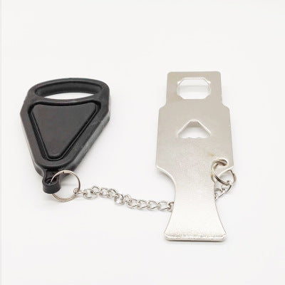 a bottle opener with a chain