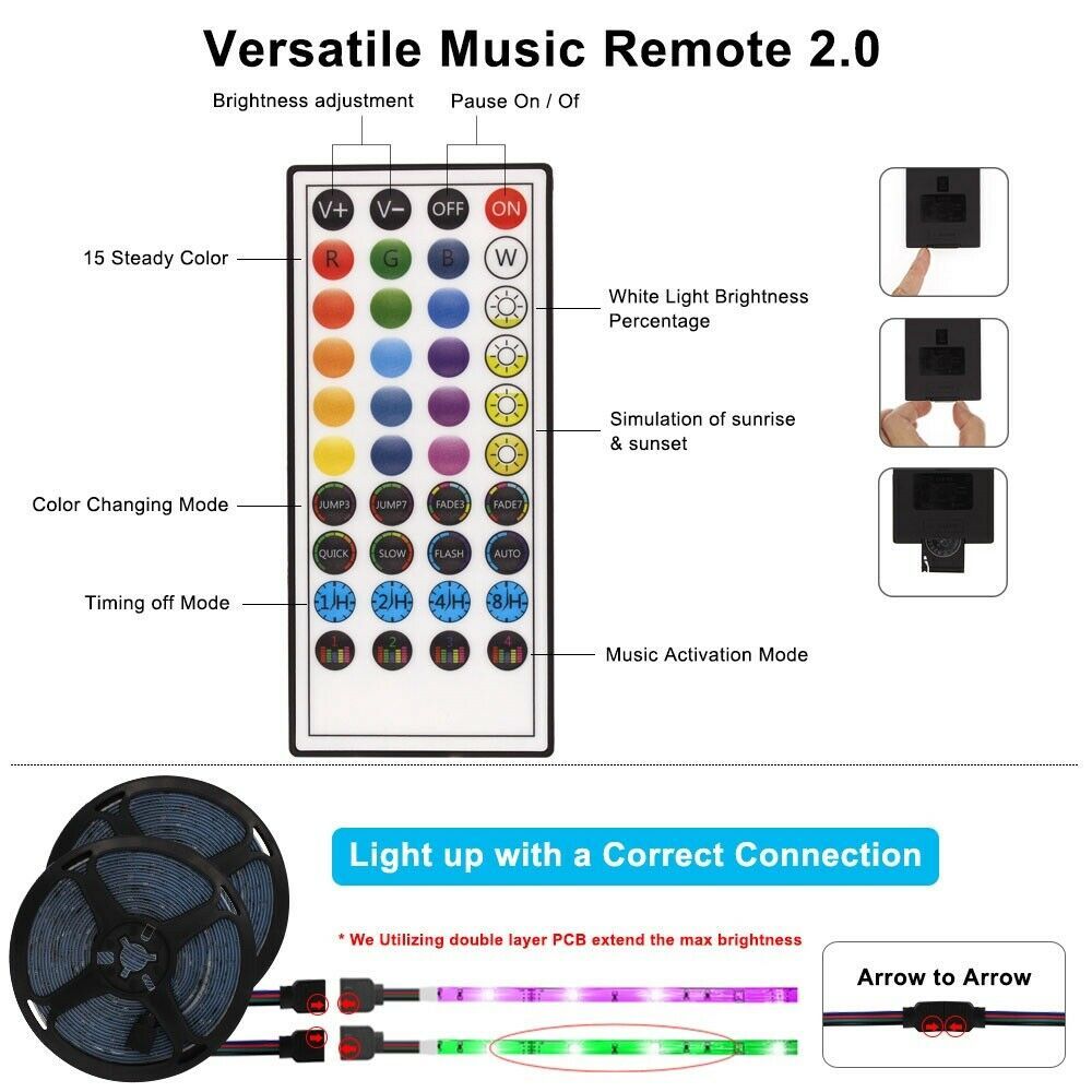 a remote control with lights