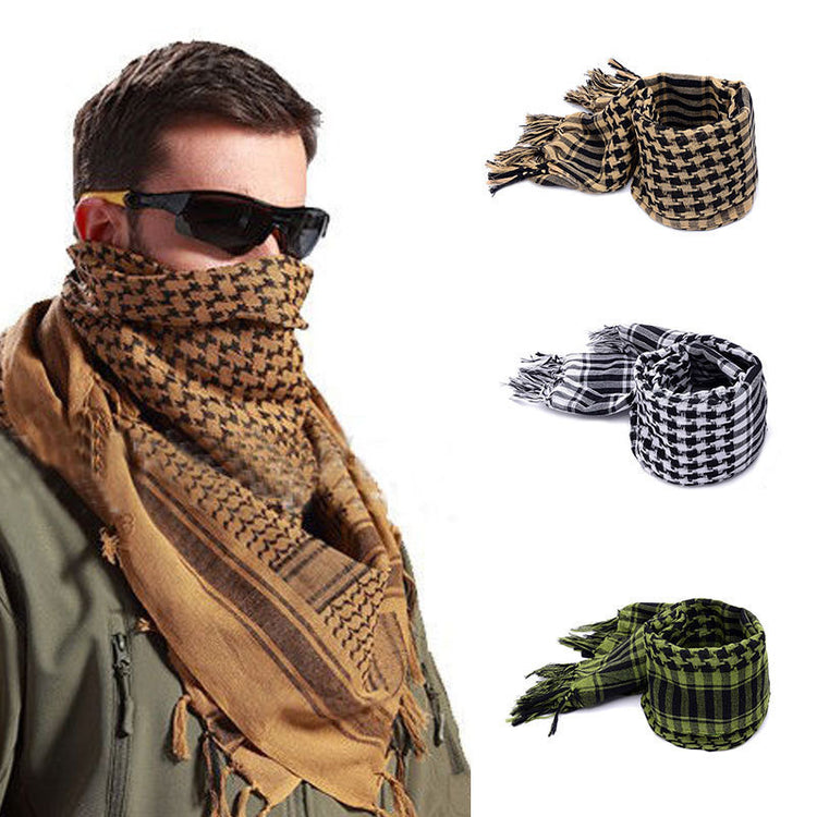 a man wearing a scarf