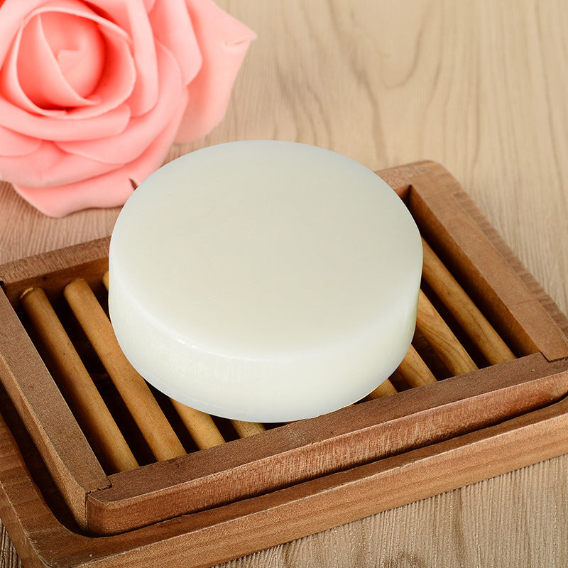 a soap bar on a wooden tray