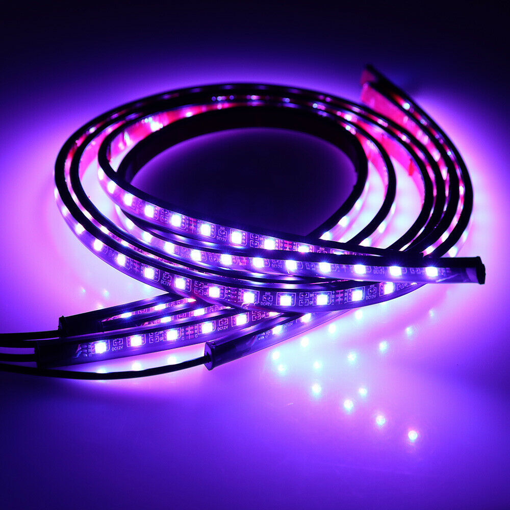 a close up of a purple and white light
