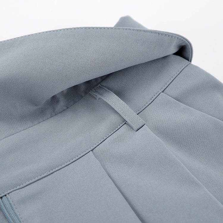 a close up of a grey pants