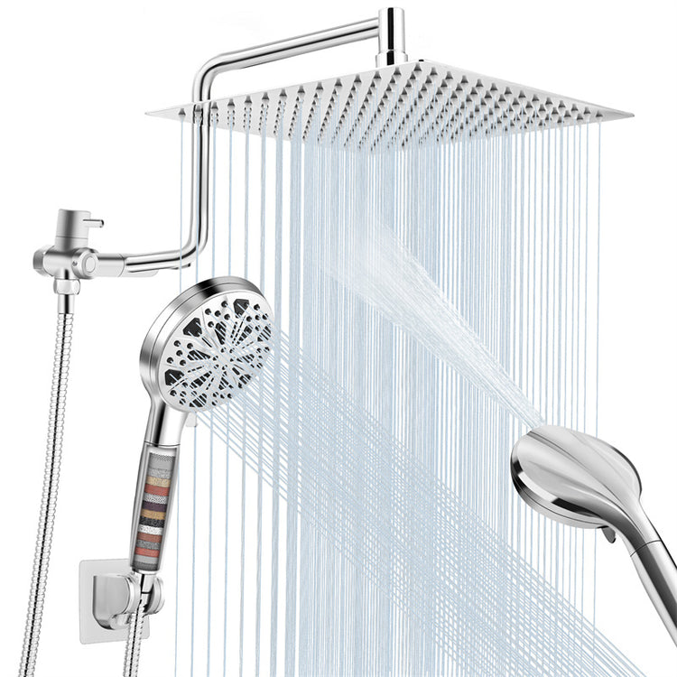 a shower head with water coming out of it