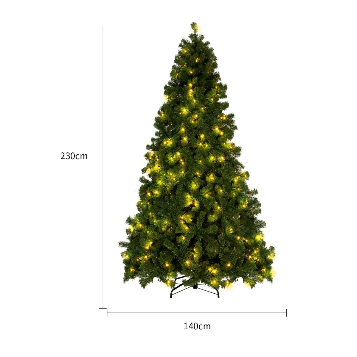 a tall christmas tree with lights