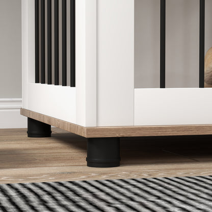 Dog Kennel Furniture Side End Table Indoor with Lockable Door