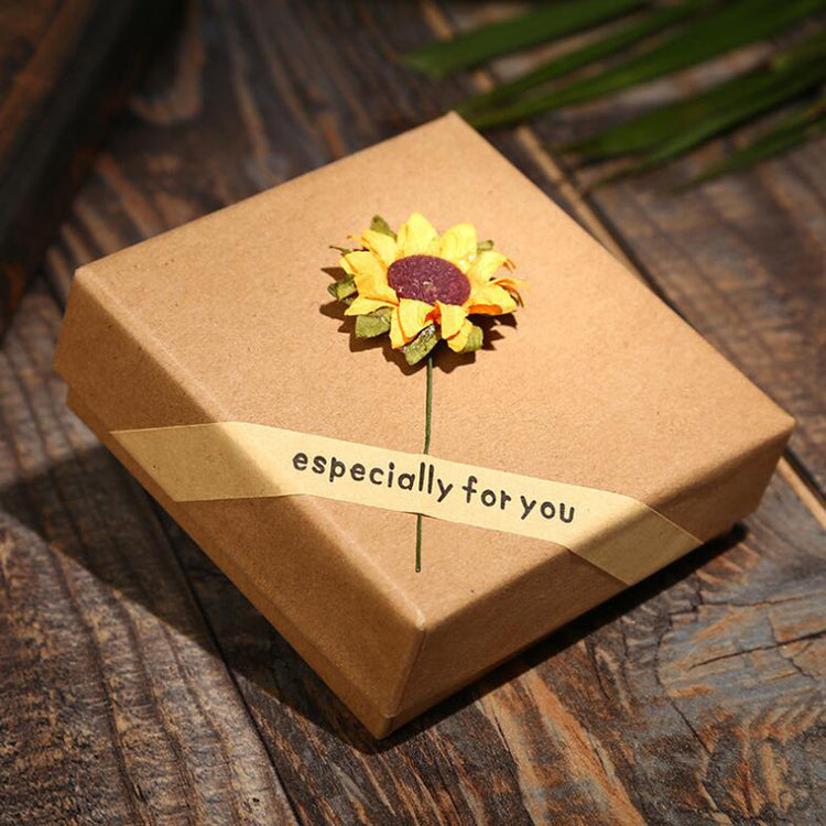 a box with a flower on it