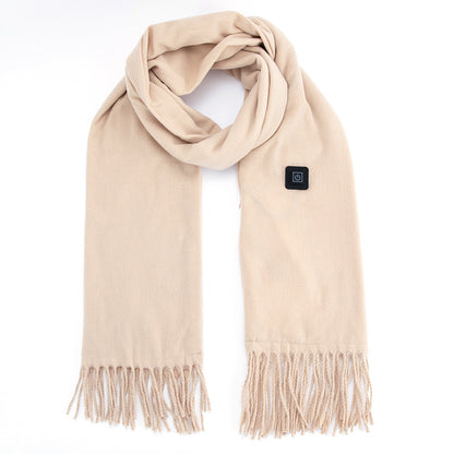 1Pc Electric Heated Winter Scarf USB Heating Neck Wrap Unisex Heated Neck Shawl Soft Warm Scarves 3 Heating Modes For Outdoor Cycling Skiing Skating