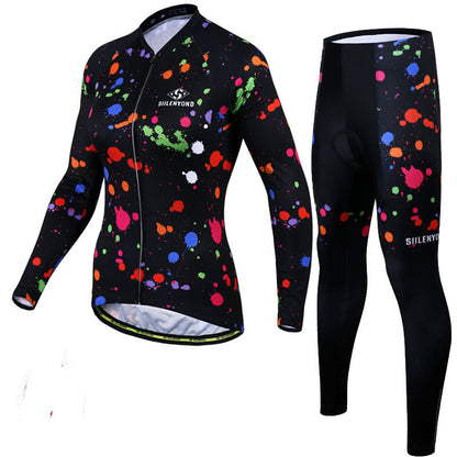 Pre-determined Winter Warm Cycling Jersey Suit Women