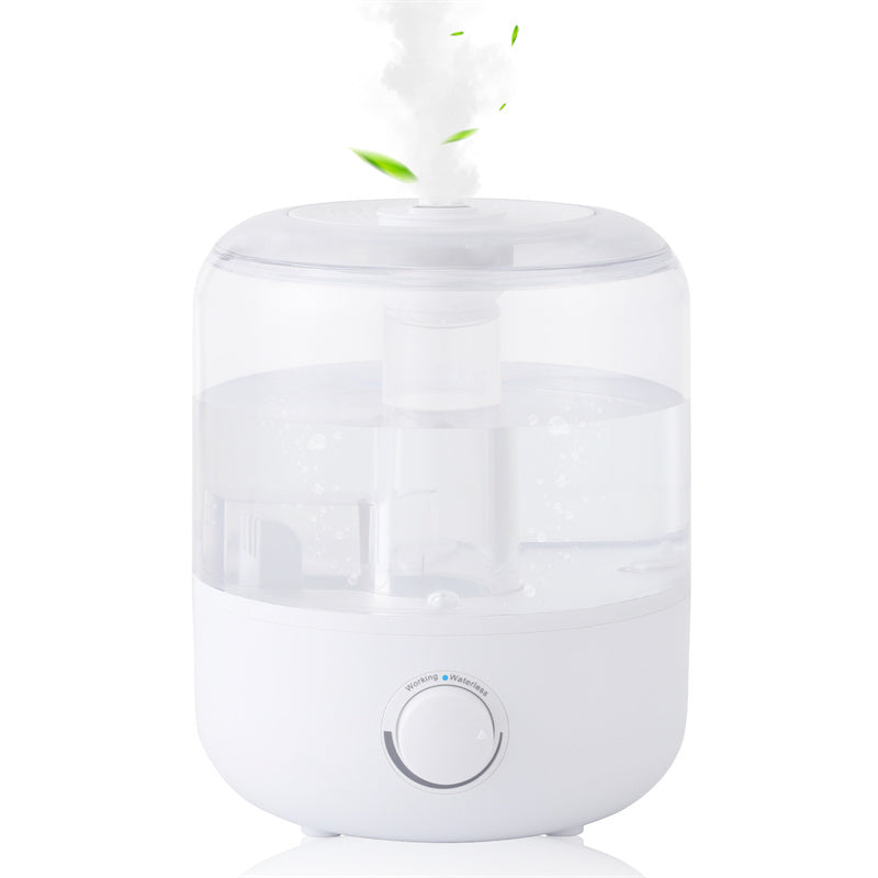 a white humidifier with smoke coming out of it