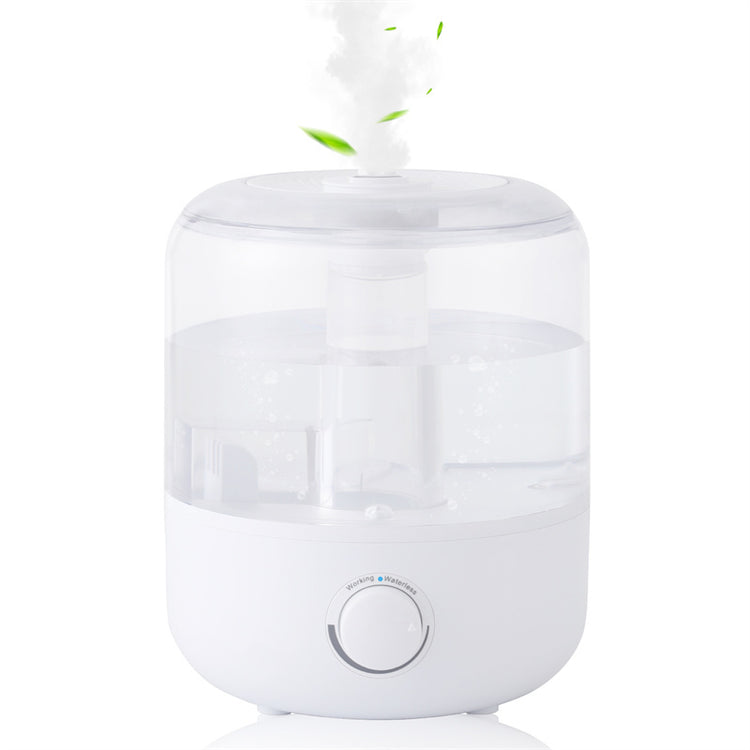 a white humidifier with smoke coming out of it