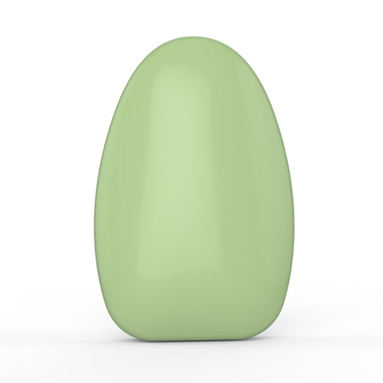 a green object on a white background