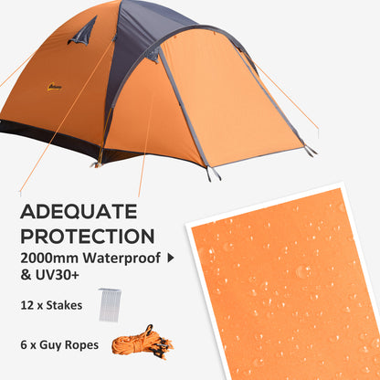 Camping Tent with Porch for 4 People