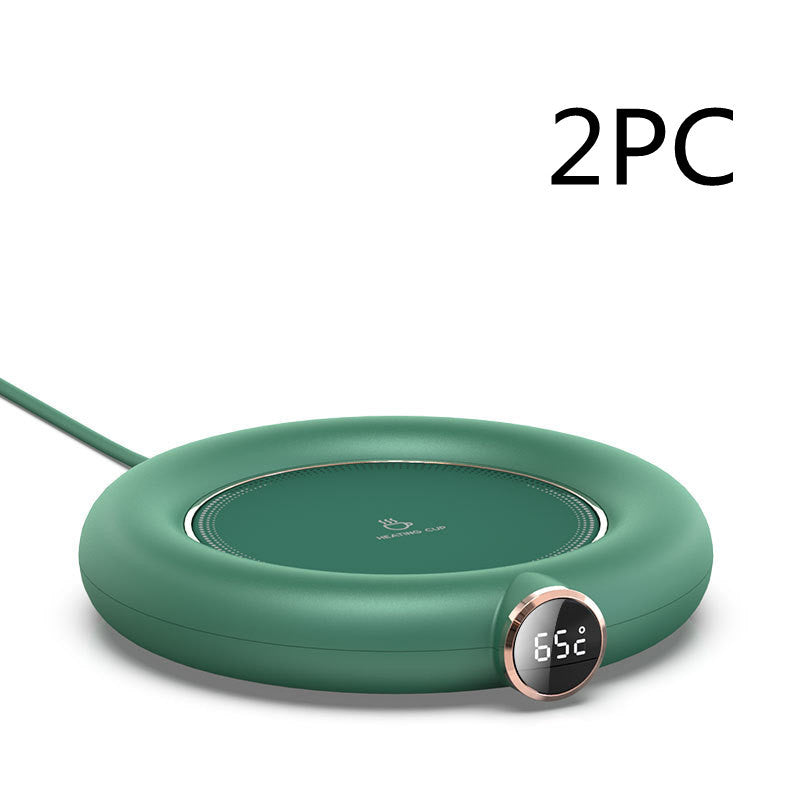 a green circular device with a digital display