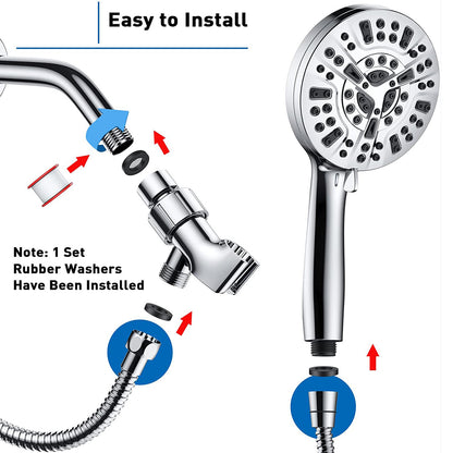 Handheld Shower With Spray Gun Water Booster 8 Plus 2 Function Spray Gun Water Shower Shower Set