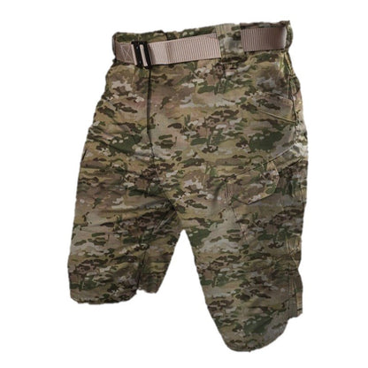 City Tactical Casual Shorts Workwear Plaid Fabric Waterproof