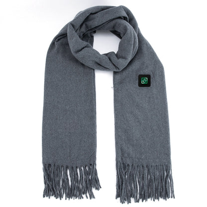 1Pc Electric Heated Winter Scarf USB Heating Neck Wrap Unisex Heated Neck Shawl Soft Warm Scarves 3 Heating Modes For Outdoor Cycling Skiing Skating