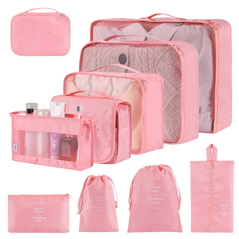 a group of pink bags