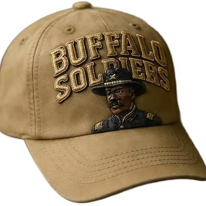 Embroidered Buffalo Soldiers Vintage Cap US Anniversary Commemorative Hat