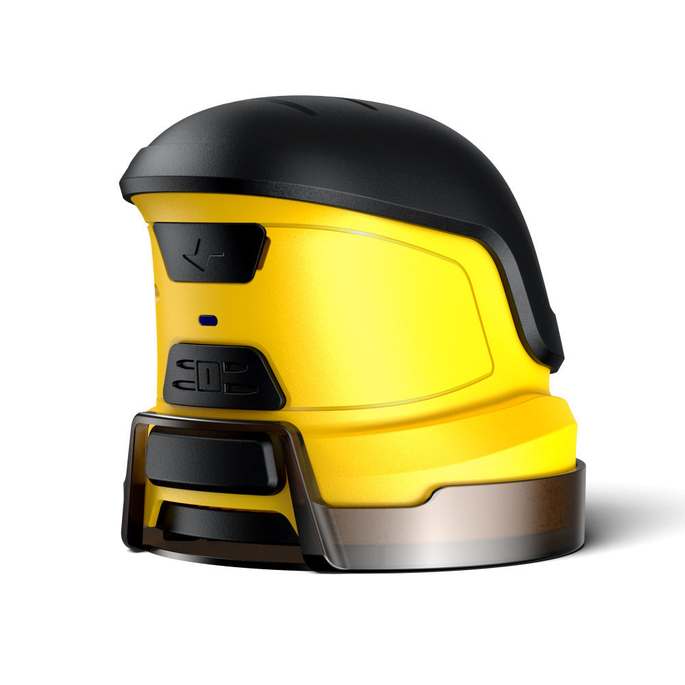 a yellow and black robot