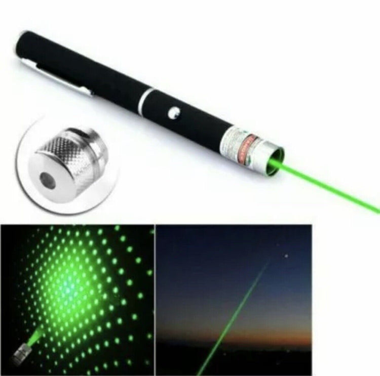 a laser pointer with green light