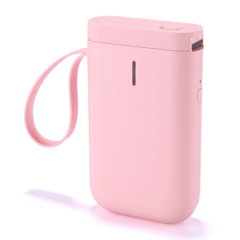 a pink device with a strap