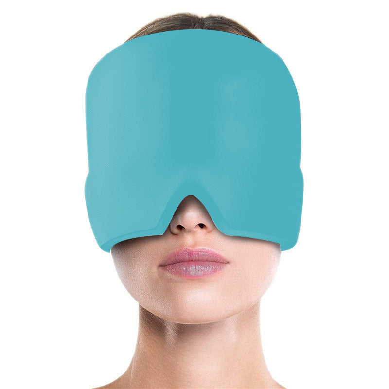 a woman wearing a mask over her eyes