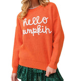 Women's Embroidered Halloween Pullover Sweater