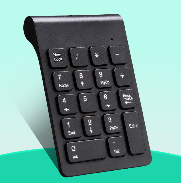 a black keyboard with white numbers