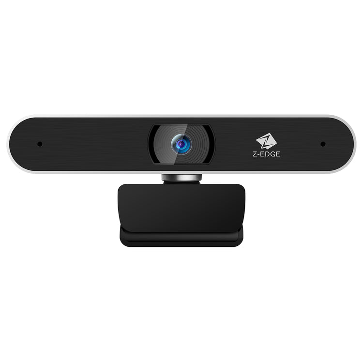 a black webcam with a blue eye