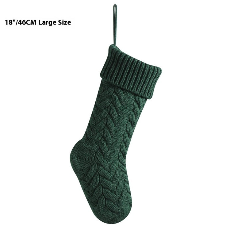 a green knitted stocking