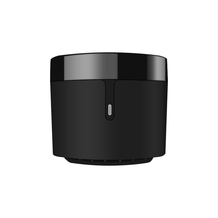 a black round object with a button