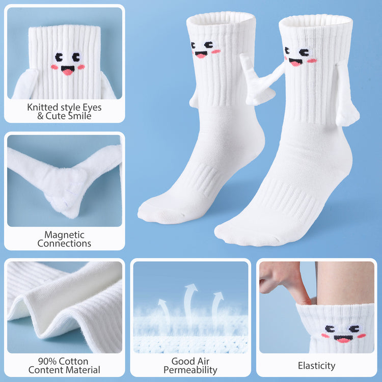 a collage of socks with faces
