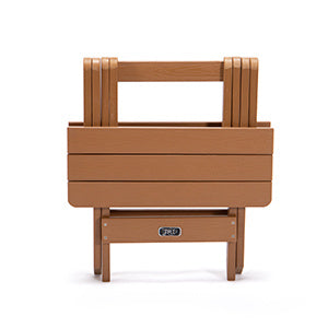 a wooden folding chair with a white background