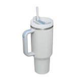40 oz Insulated Stainless Steel Tumbler with Handle and Straw