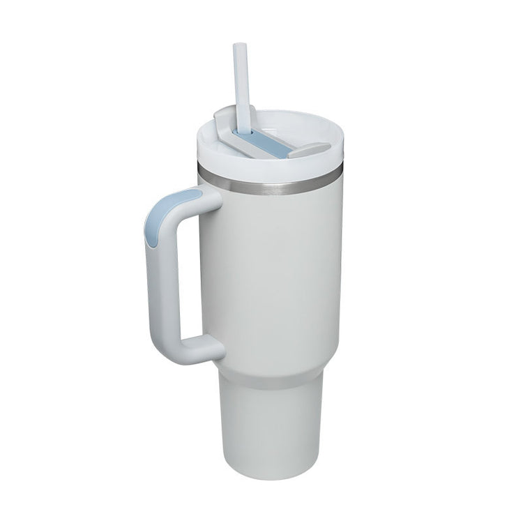 a white and grey water bottle