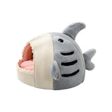 Shark-Shaped Enclosed Pet Bed