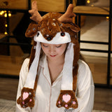 Movable Christmas Santa, Snowman and Reindeer Hat
