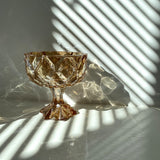 Retro Amber Embossed Crystal Glass