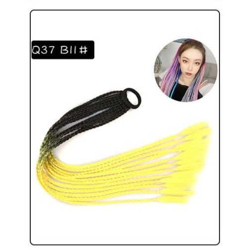 a group of braided hair