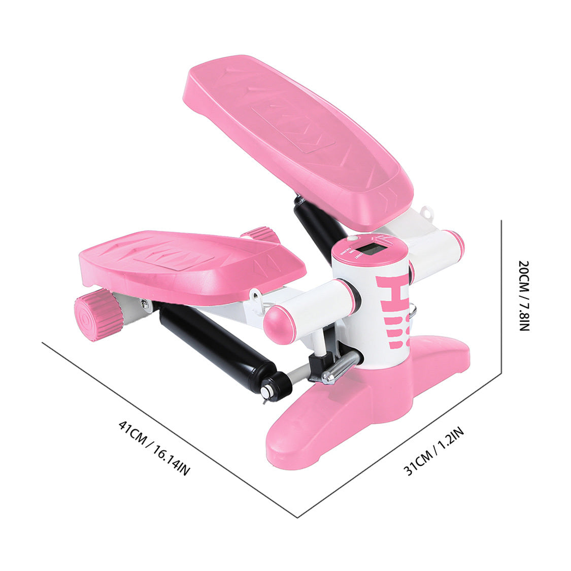 a pink and white exercise machine