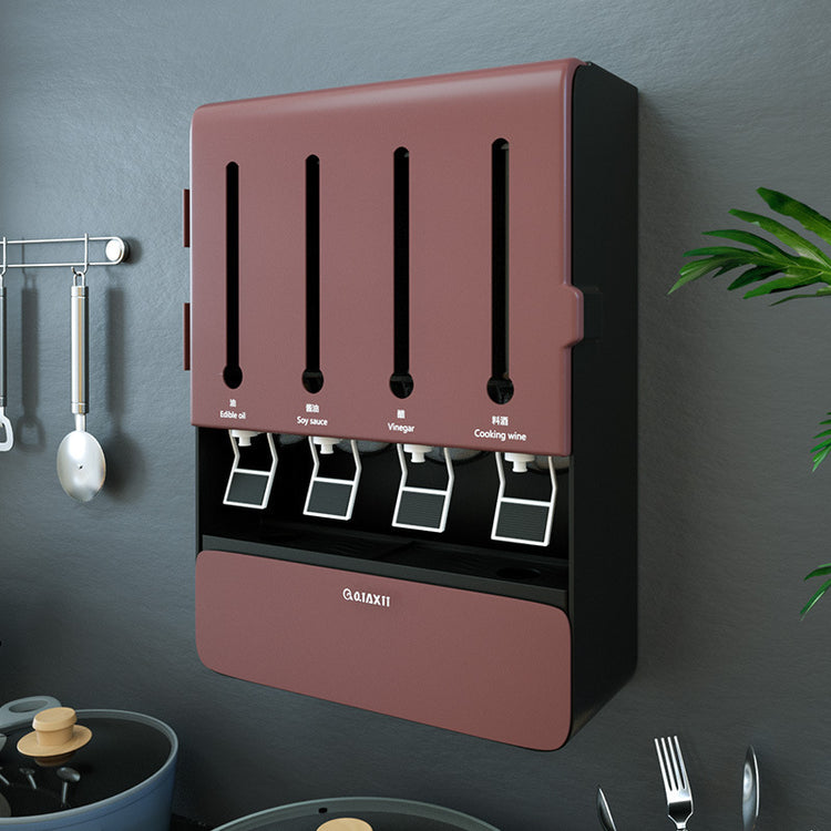 a dispenser on a wall