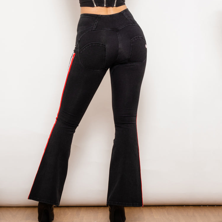 a woman wearing black jeans