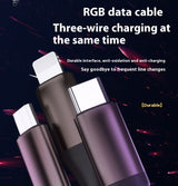 RGB 3-in-1 Multi-Connector Charging Cable