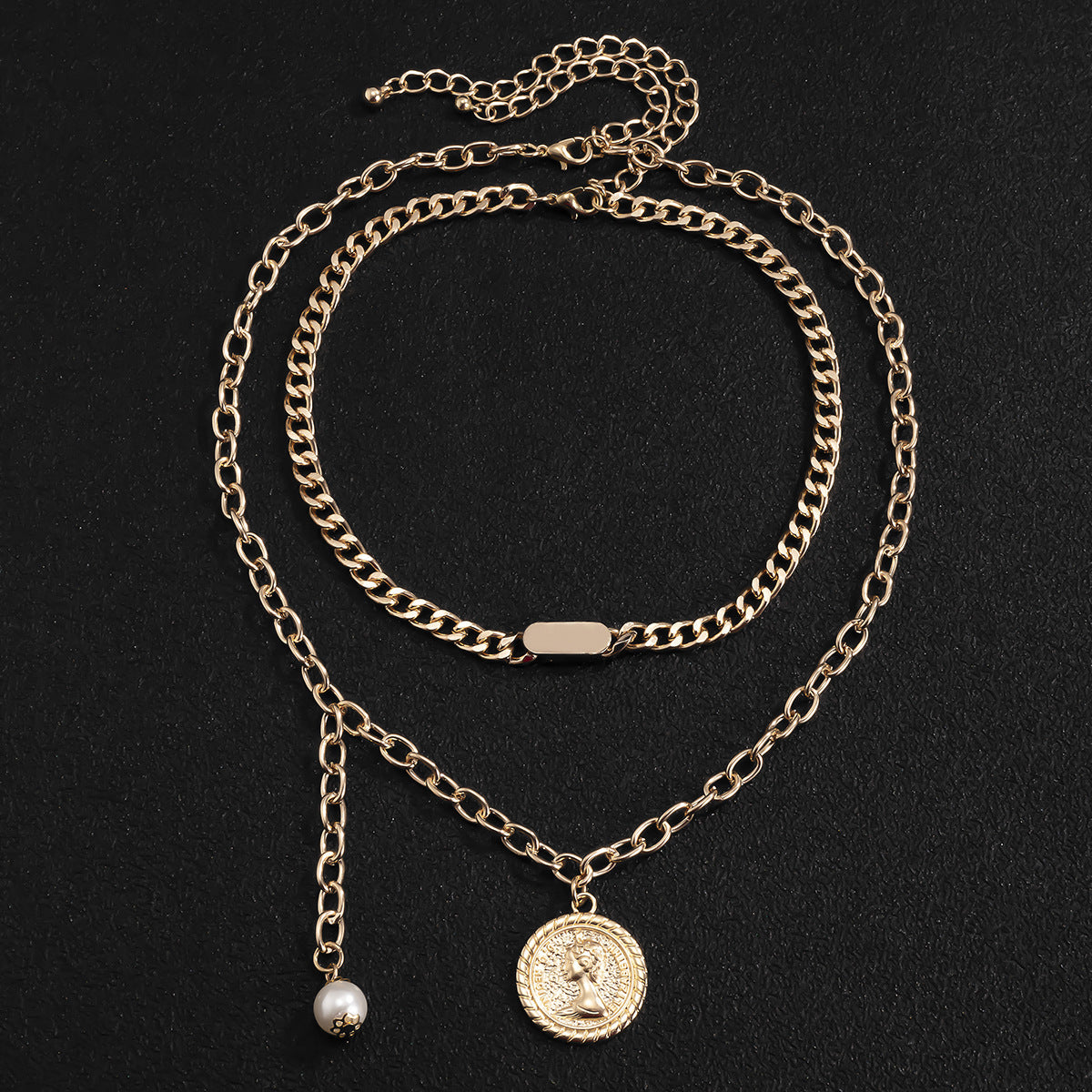 Pendant Coin Necklace Ins Style Korean Necklace Design Sense