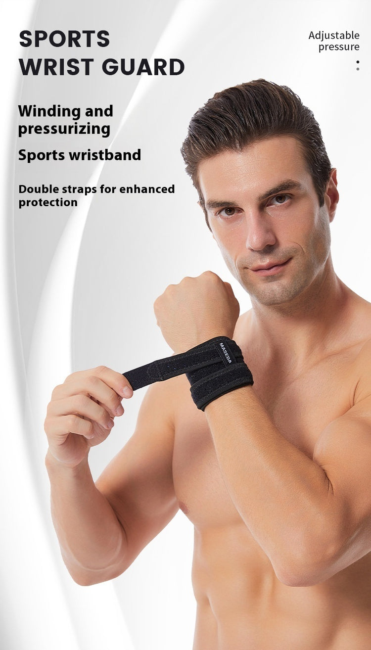a man wearing a wrist band