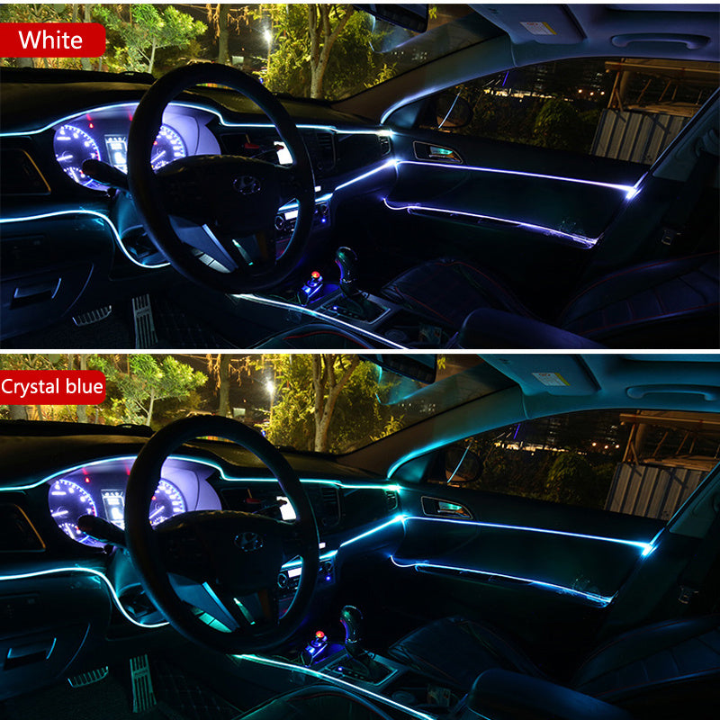 a car with lights on